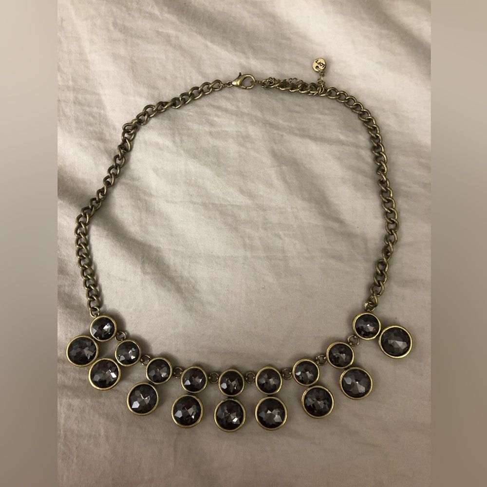 Elegant Gold and Black Statement Necklace